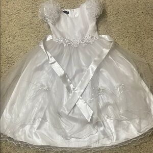 Elegant White Kids Formal Dress